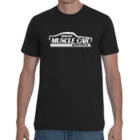 Brand New Muscle Car T-Shirt Mens Front 1 White Ink FRONT ONLY