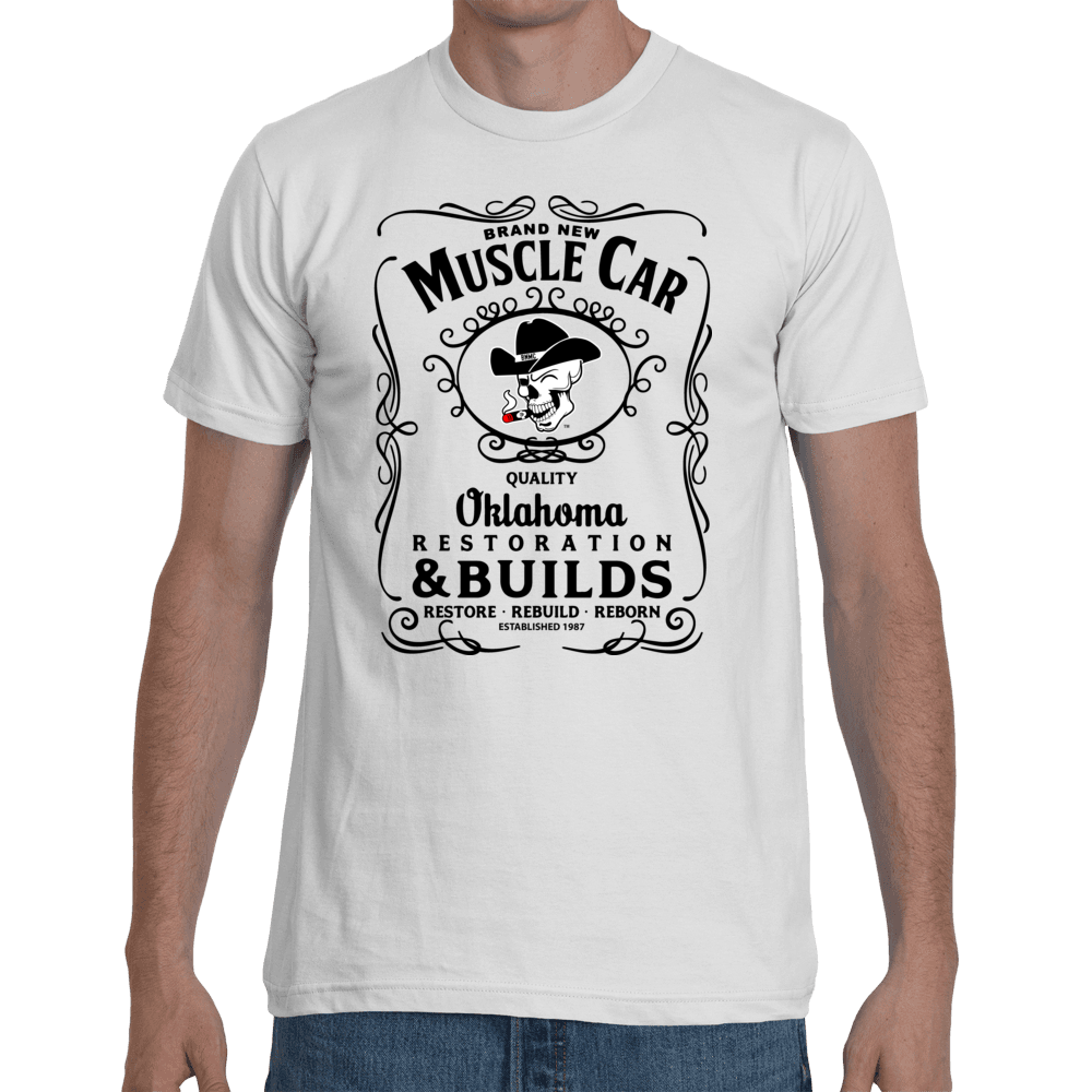 Brand New Muscle Car T-Shirt Mens Design 2 Black Ink FRONT ONLY