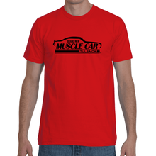 Brand New Muscle Car T-Shirt Mens Front 1 Back 1 Black Ink FRONT AND BACK